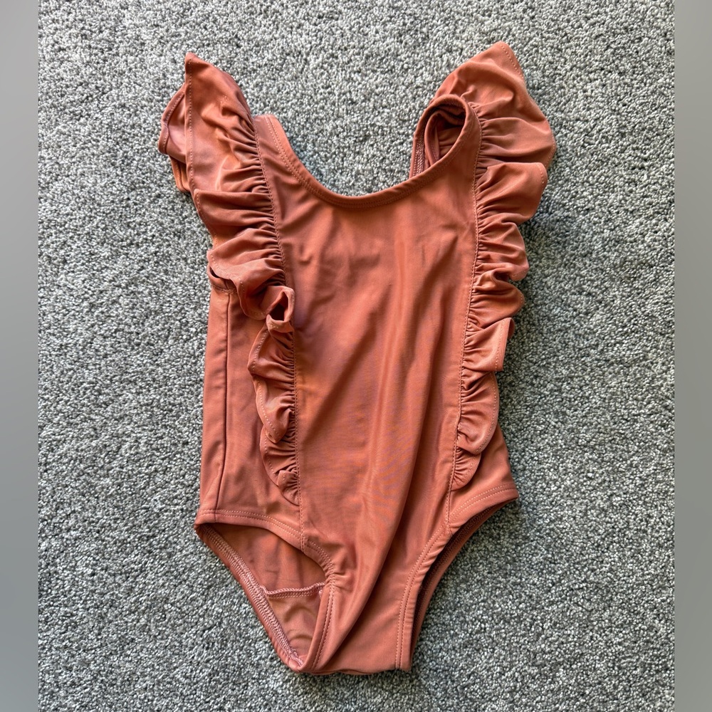 Kate Quinn Ruffled Rust Swimsuit